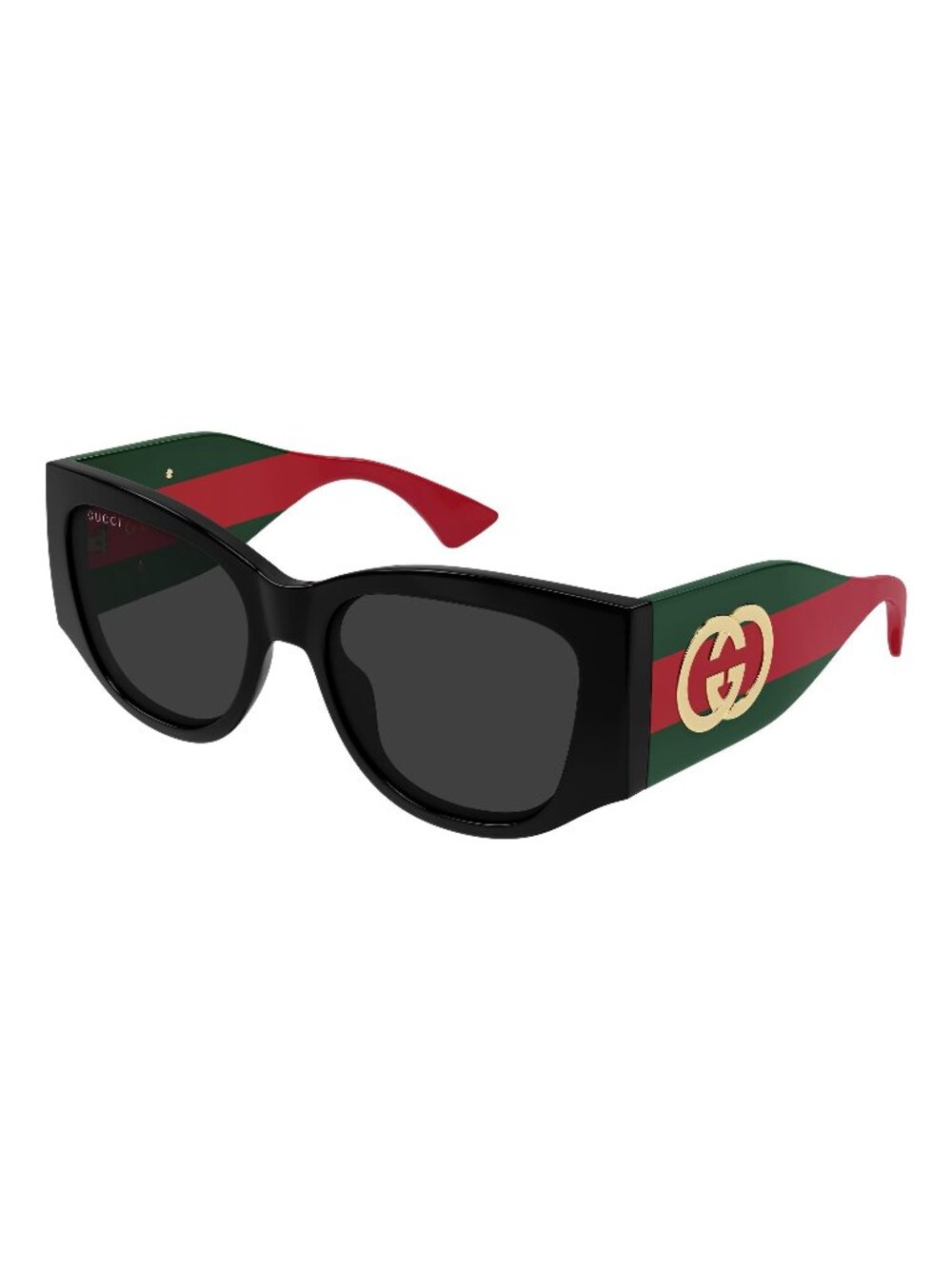 New Gucci Women's Sunglasses Black Grey Lens Acetate Frame GG2115S 001 55